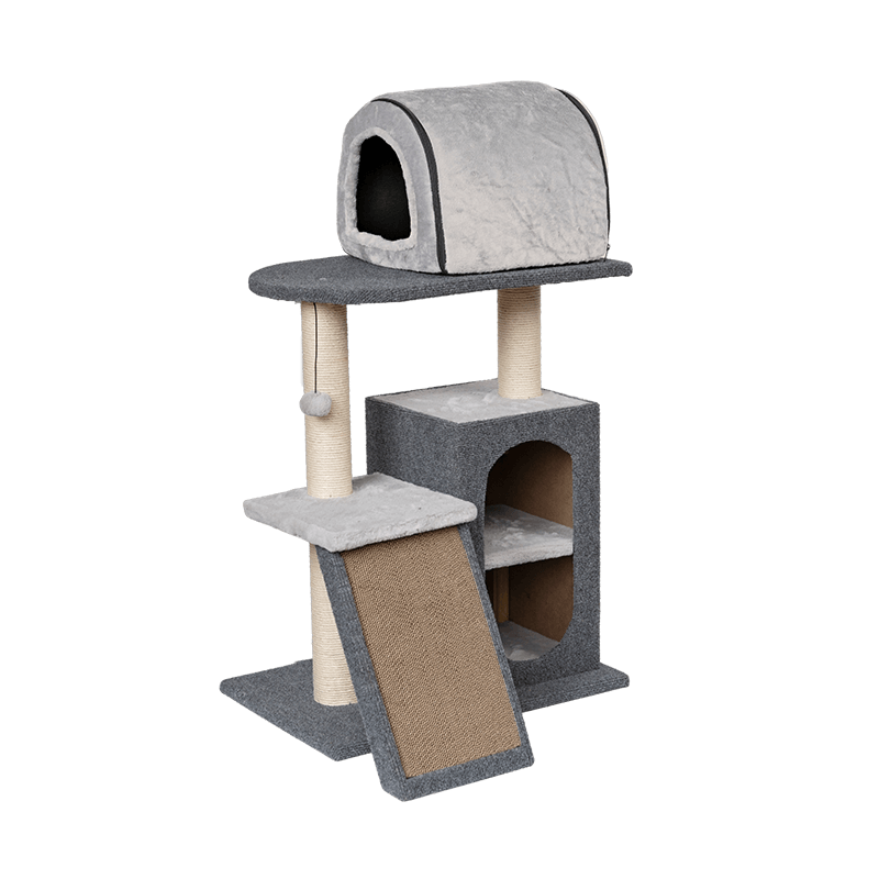 Multi-Functional Carpet et Plush Compositum Cat Tree