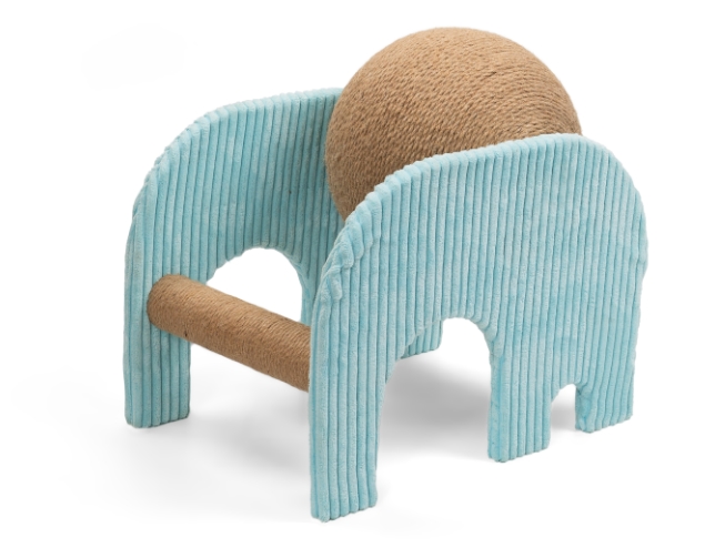 Blue elephanti figura cattus scratcher